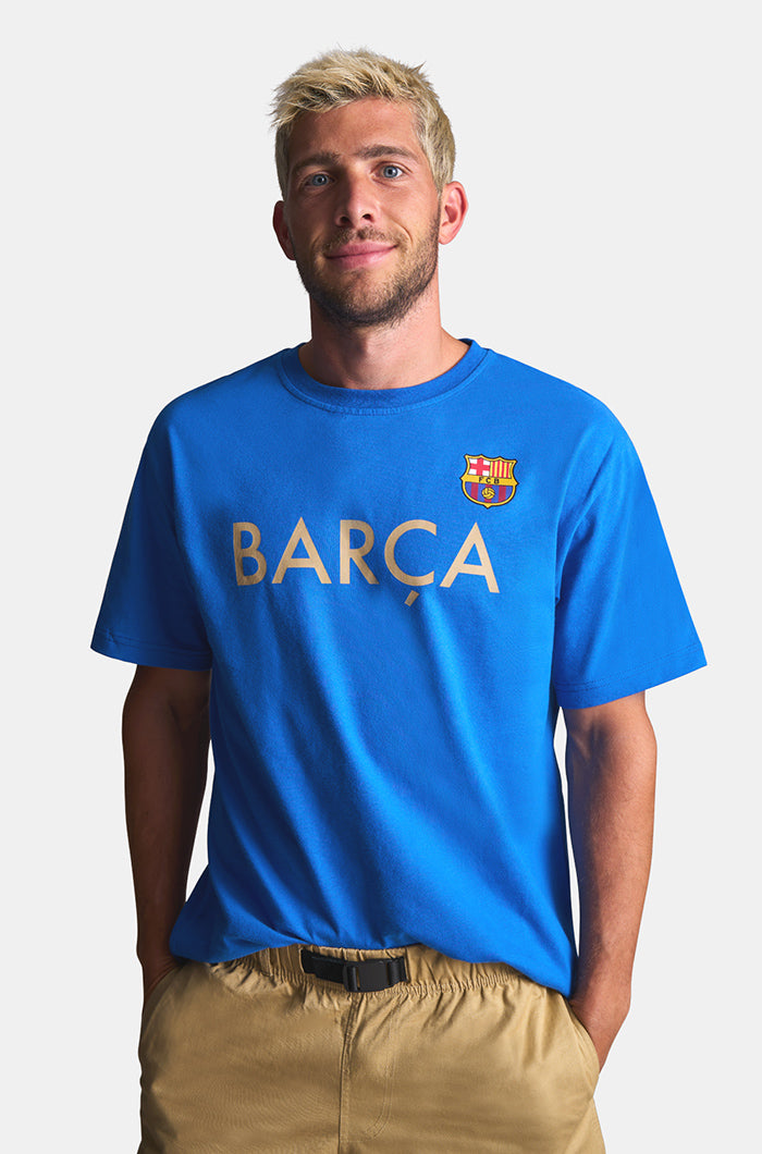 Blaues Barça-Trikot