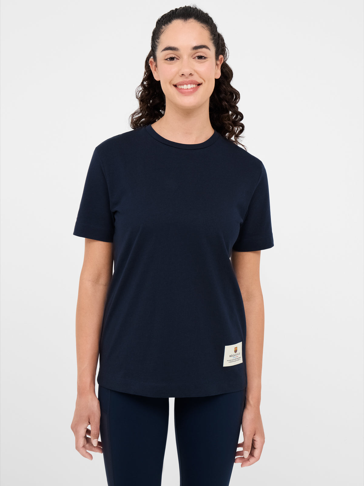 T-shirt bleu marine Barça - Femme