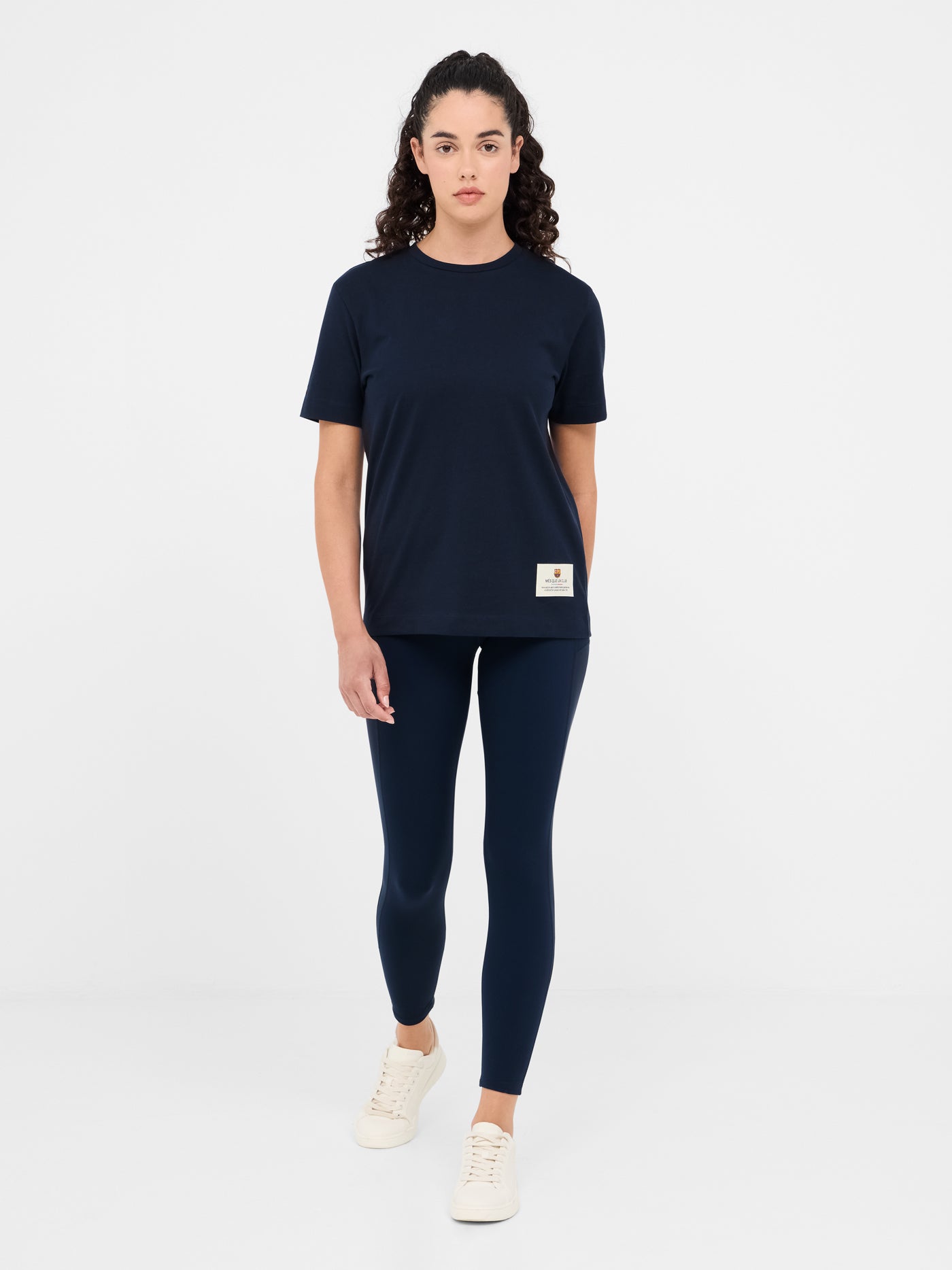 T-shirt bleu marine Barça - Femme