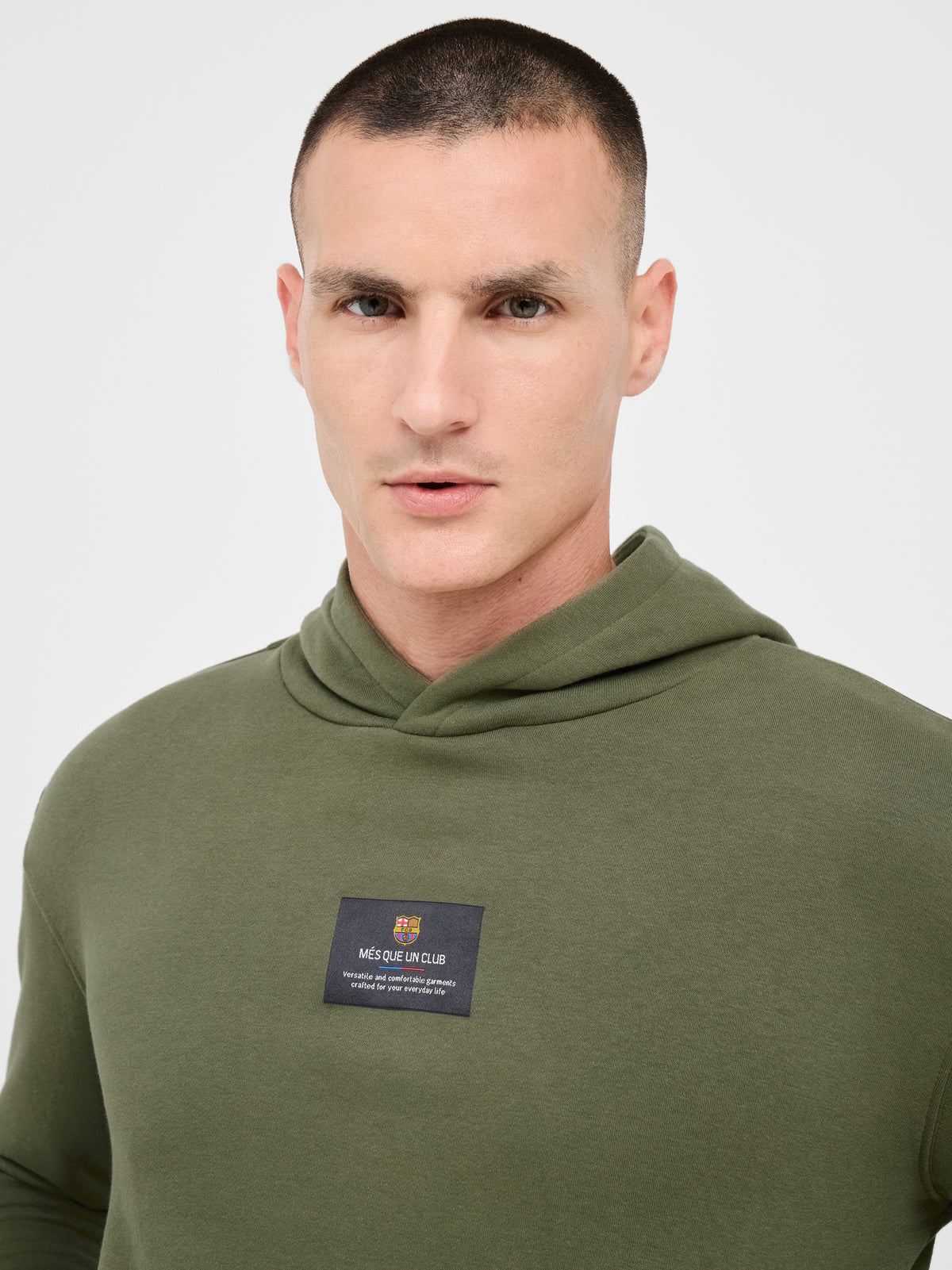 Sweat à capuche kaki Barça
