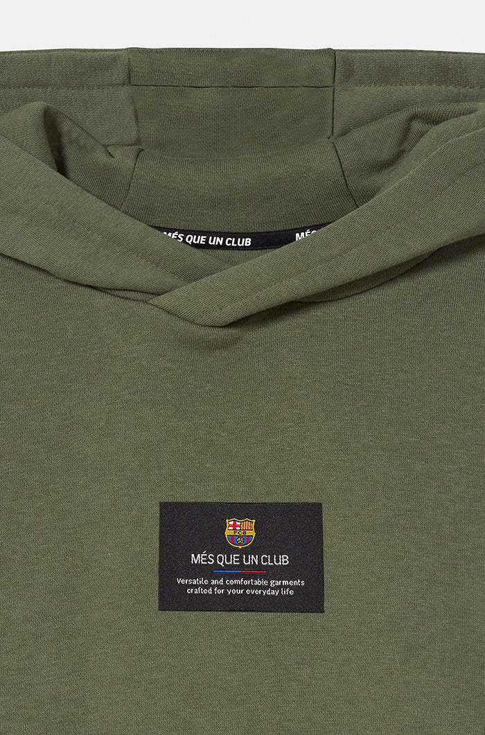Sweat à capuche kaki Barça