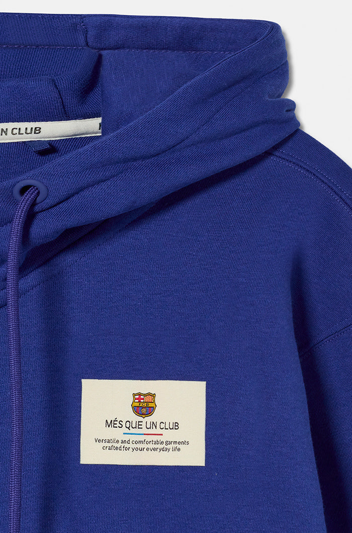 Sweat à capuche bleu royal Barça
