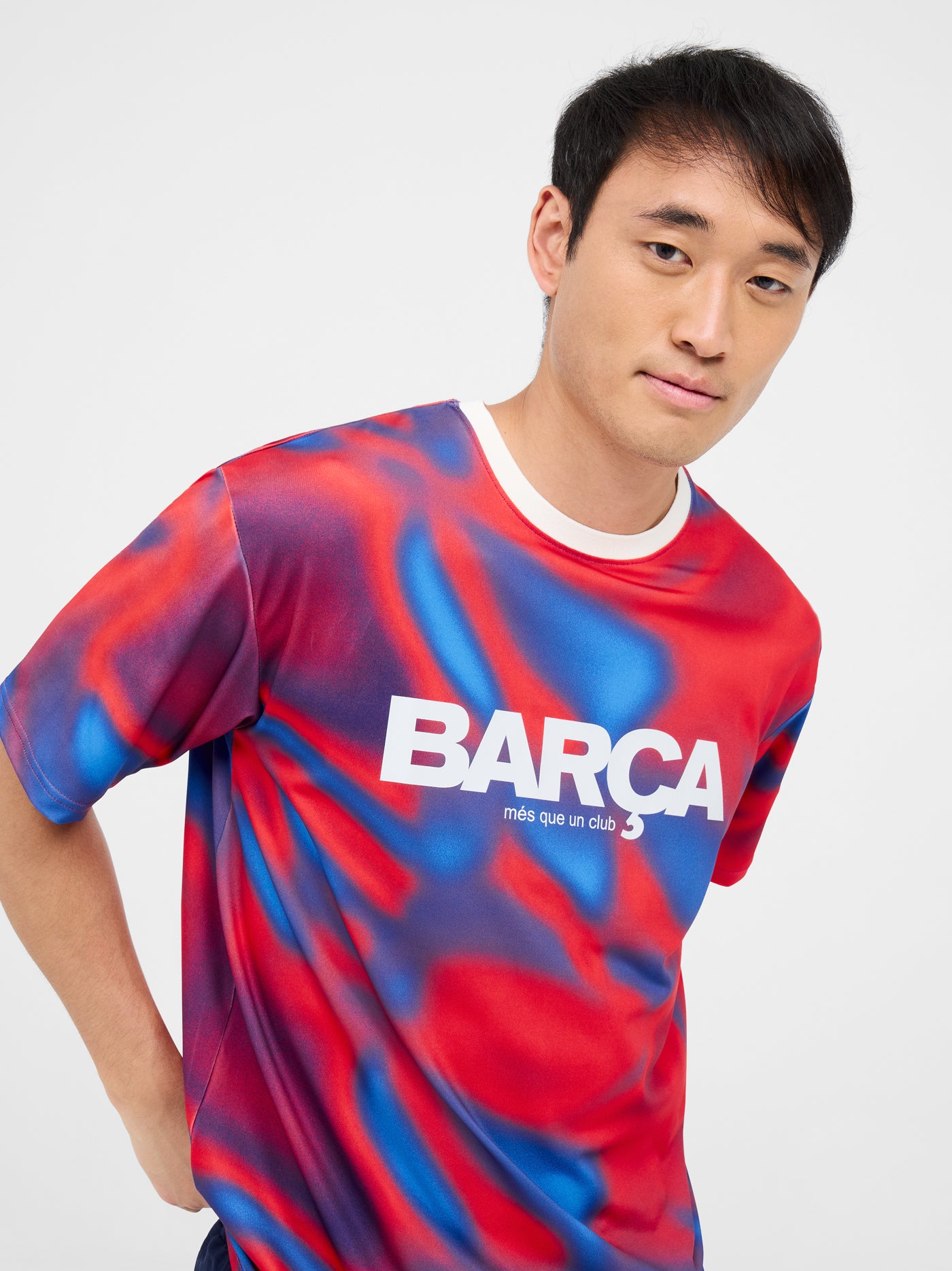 T-shirt imprimé rouge écusson Barça