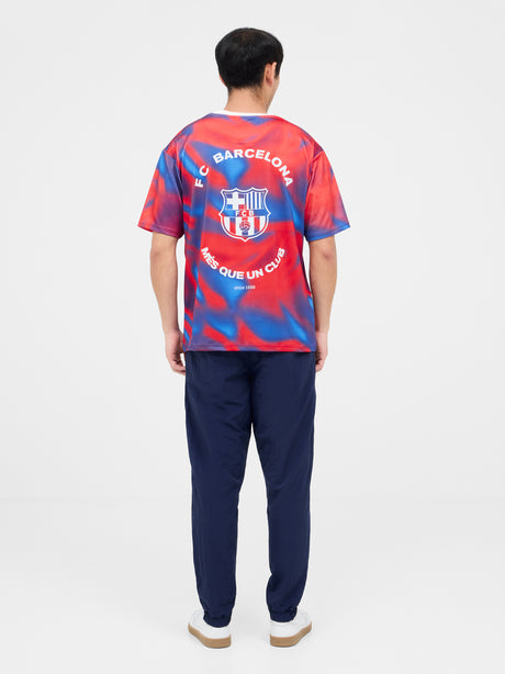 T-shirt imprimé rouge écusson Barça