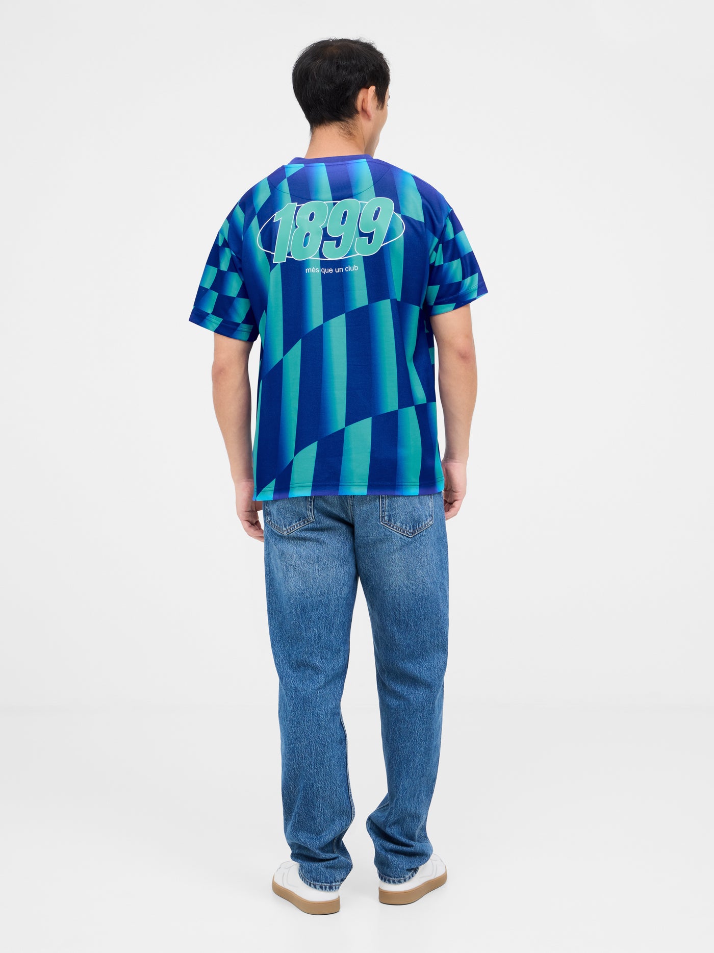 T-shirt imprimé turquoise écusson Barça