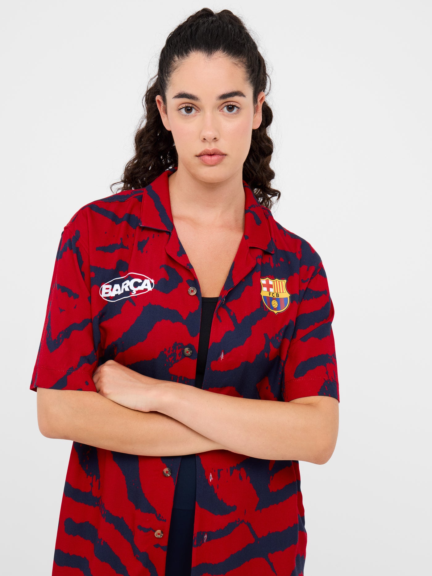 Hemd mit Barça-Print