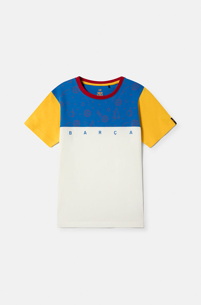 Camiseta beig Barça - Junior