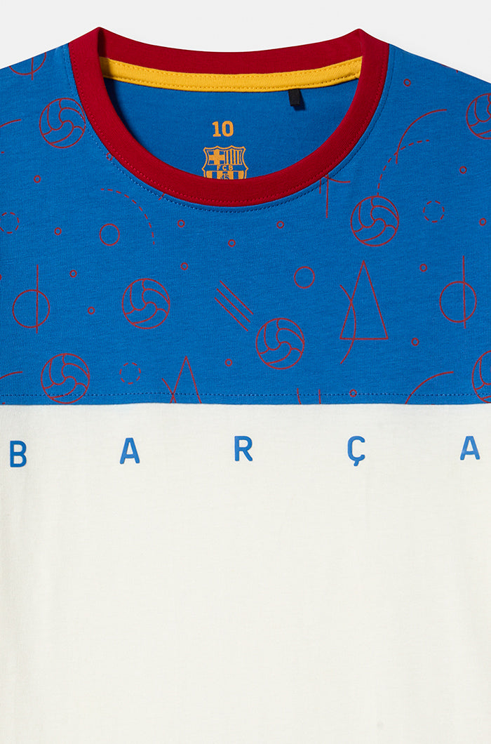 Camiseta beig Barça - Junior