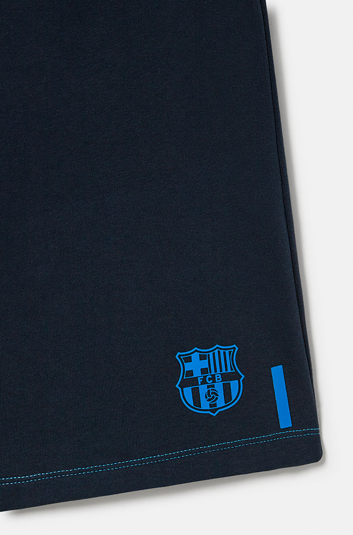 Bermudes bleu marine Barça