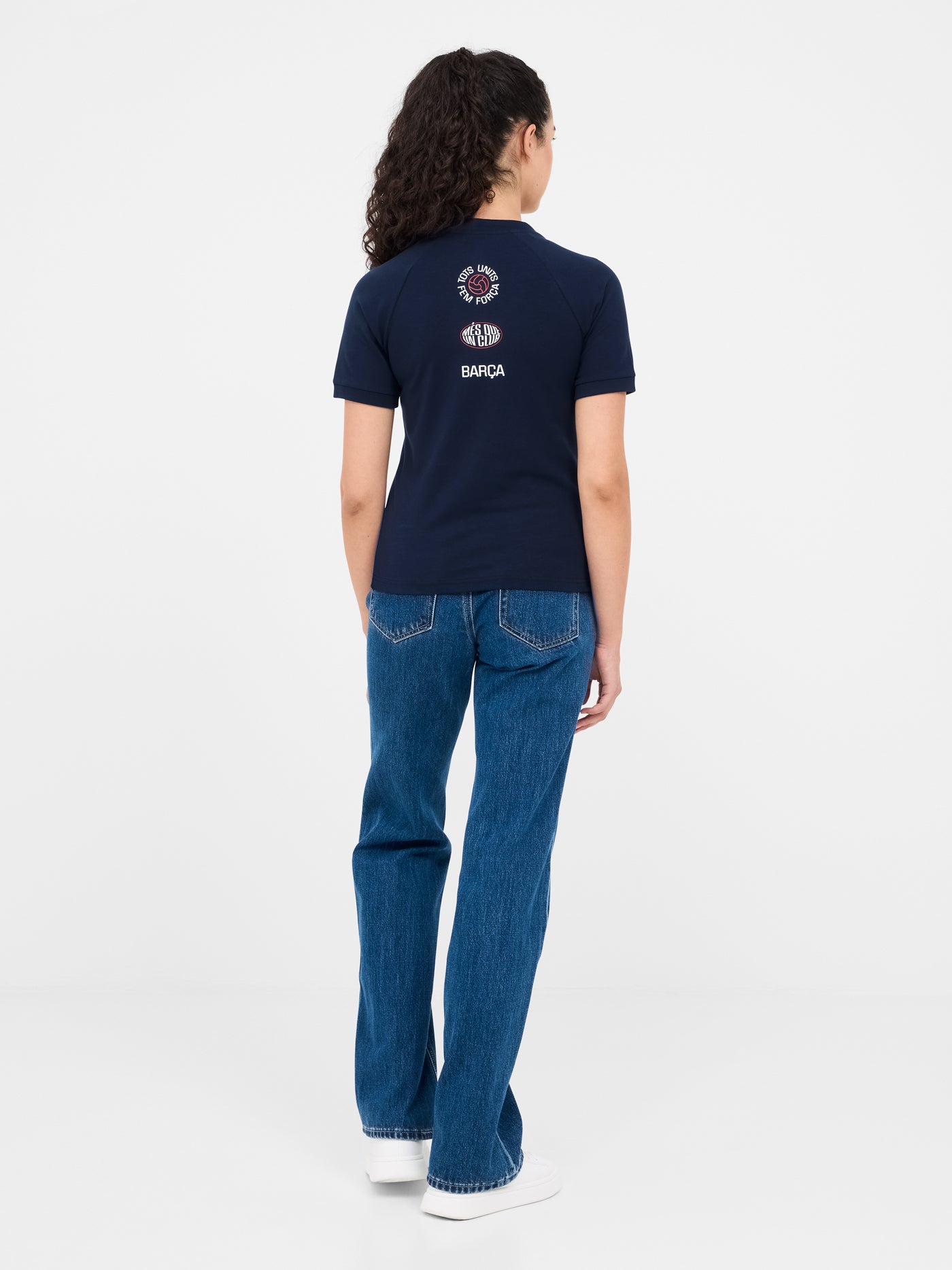 T-shirt navy blue Barça - Woman