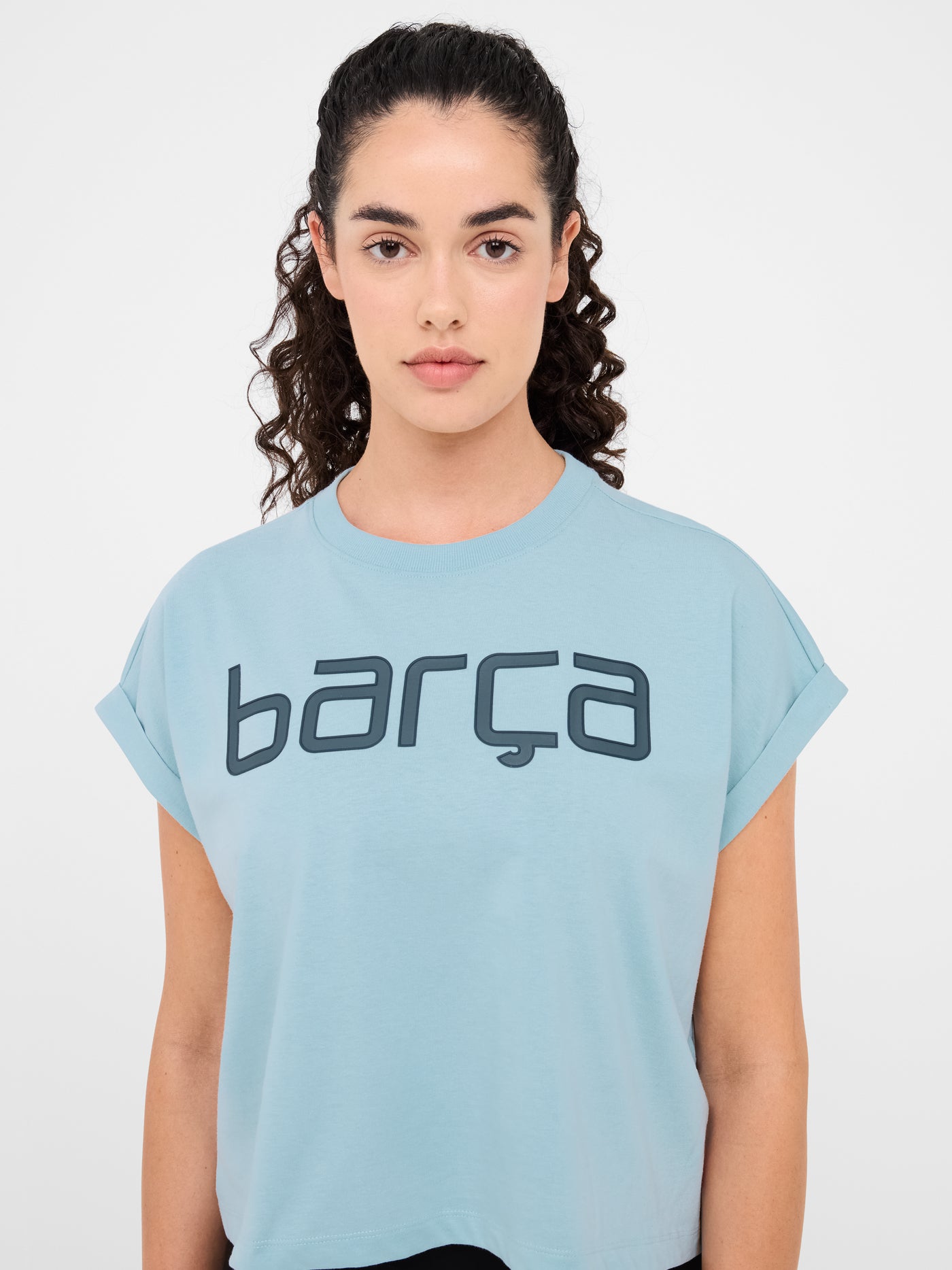  Blaues Barça-T-Shirt – Damen