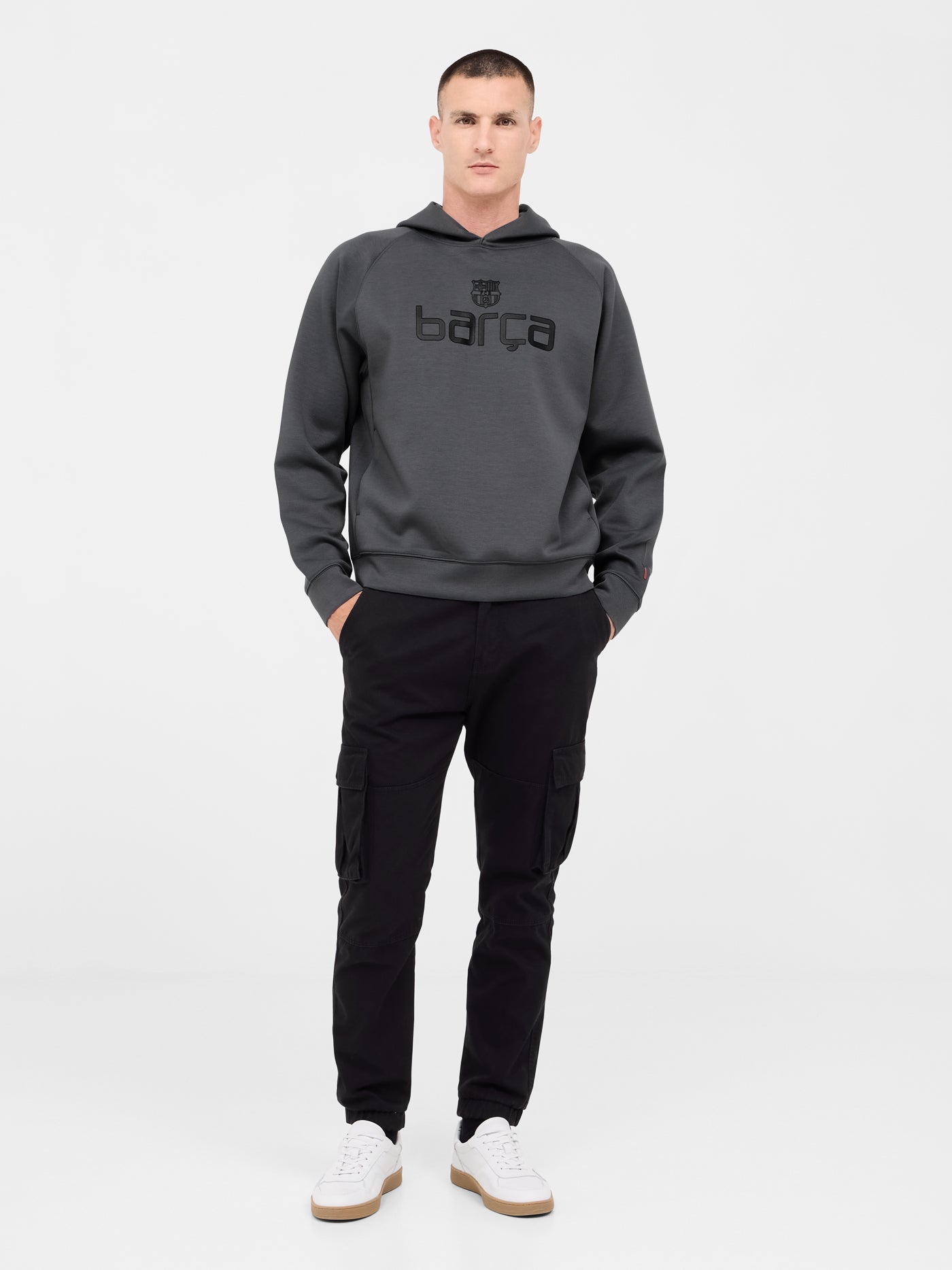 Sudadera gris Barça