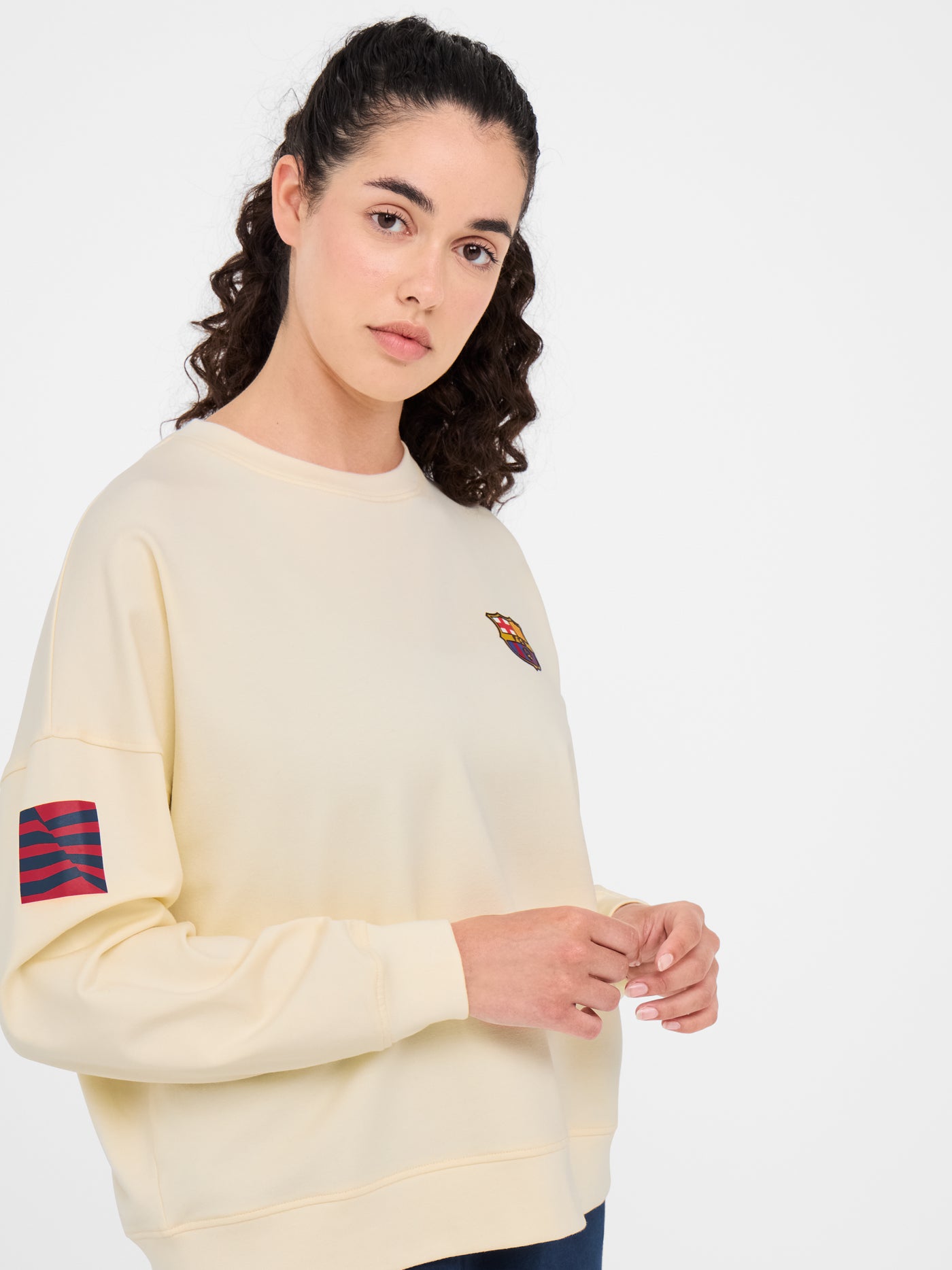 Sudadera beige Barça - Mujer