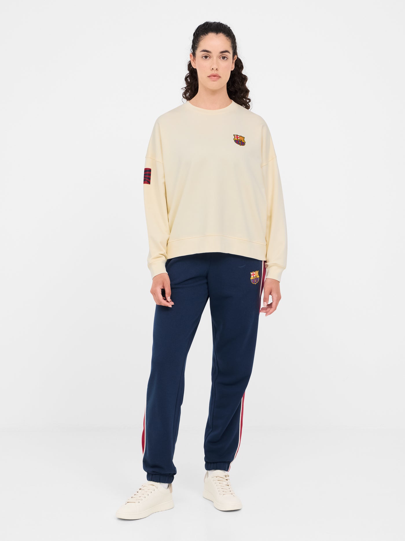 Sudadera beige Barça - Mujer