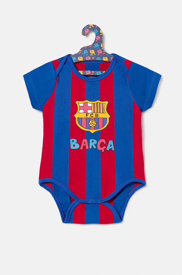 Pack de 2 body escudo animado Barça - Bebé