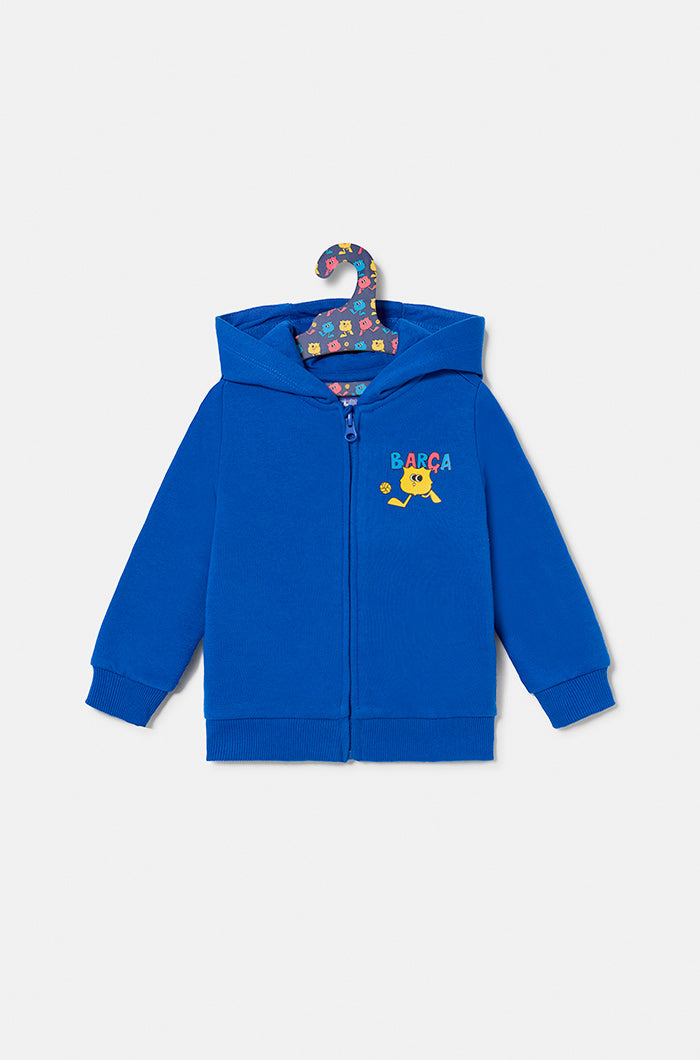 Sweat zippé écusson animé Barça - Bébé