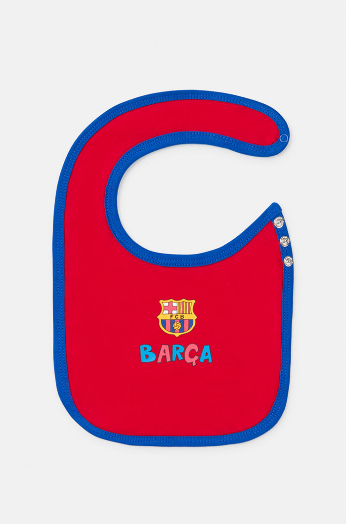 Set of two motifs Barça cotton bibs – Baby