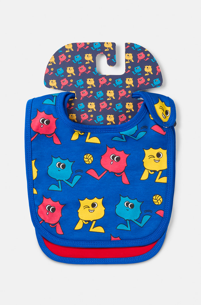 Set of two motifs Barça cotton bibs – Baby