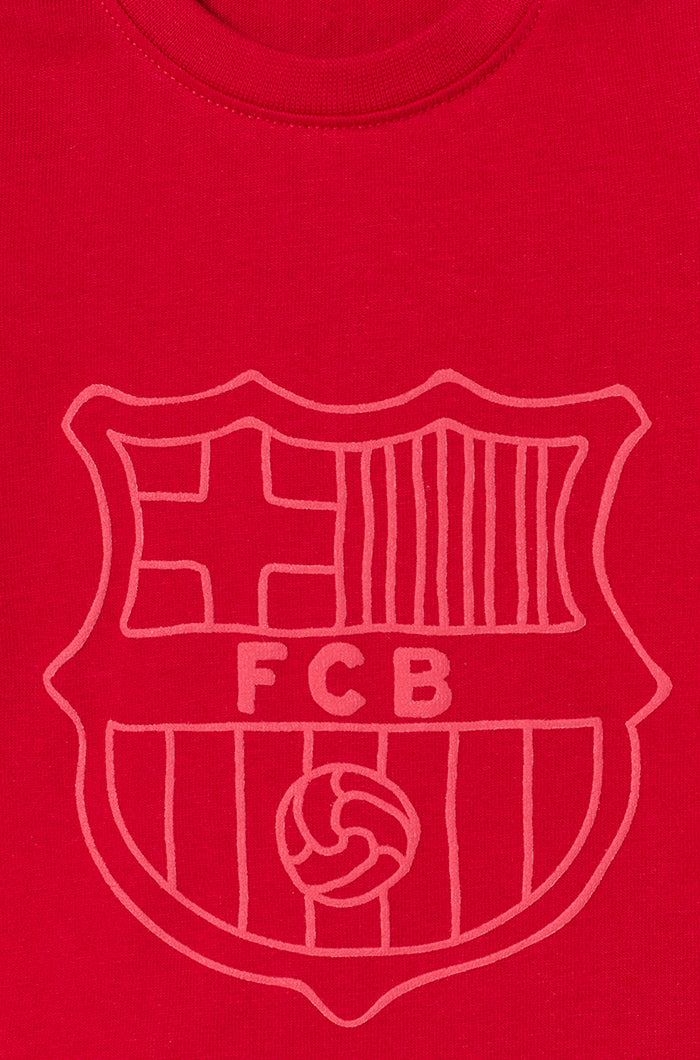 T-Shirt mit Barça-Wappenrelief – Baby
