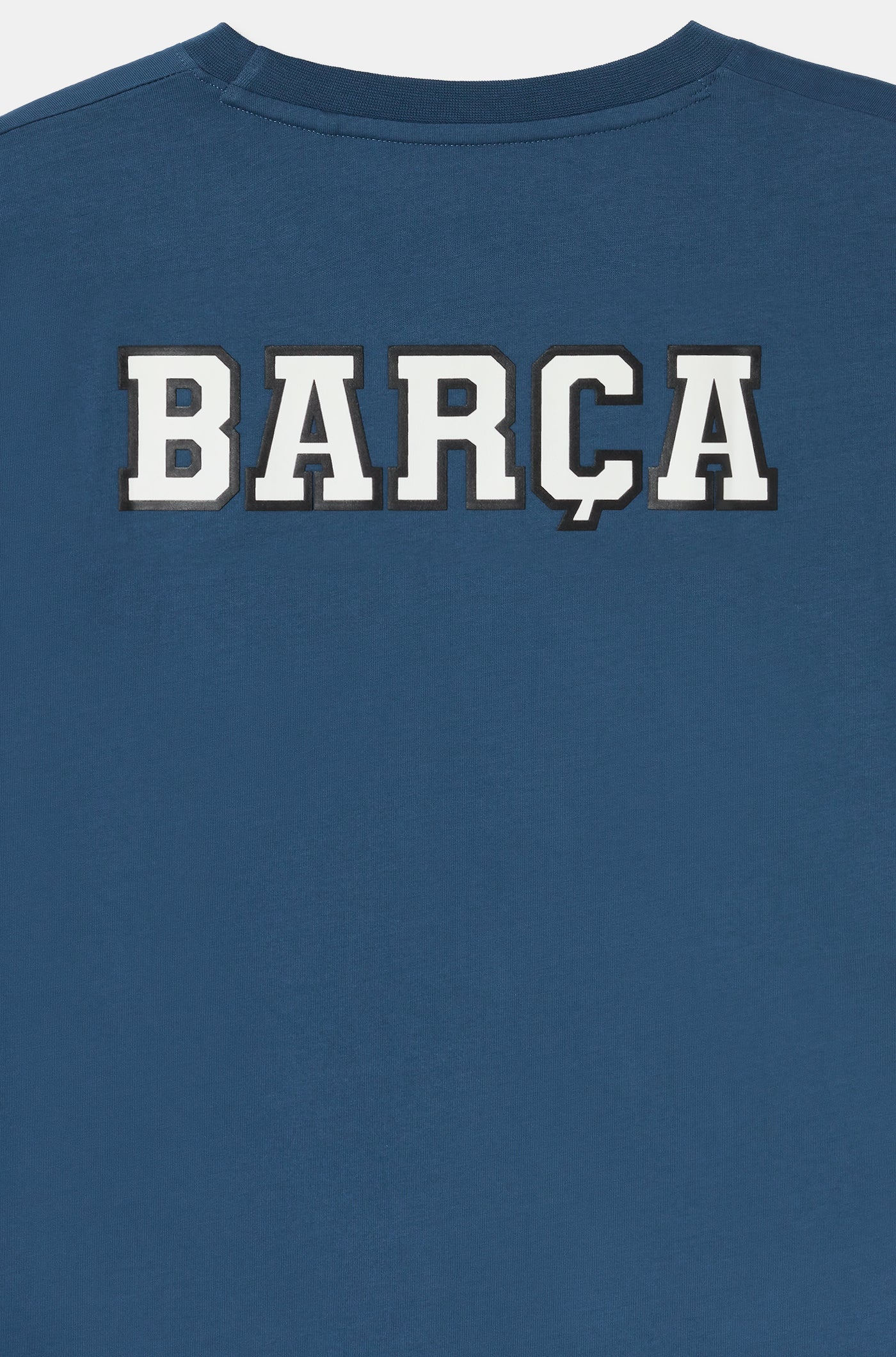 Marineblaues T-Shirt mit Barça-Wappen