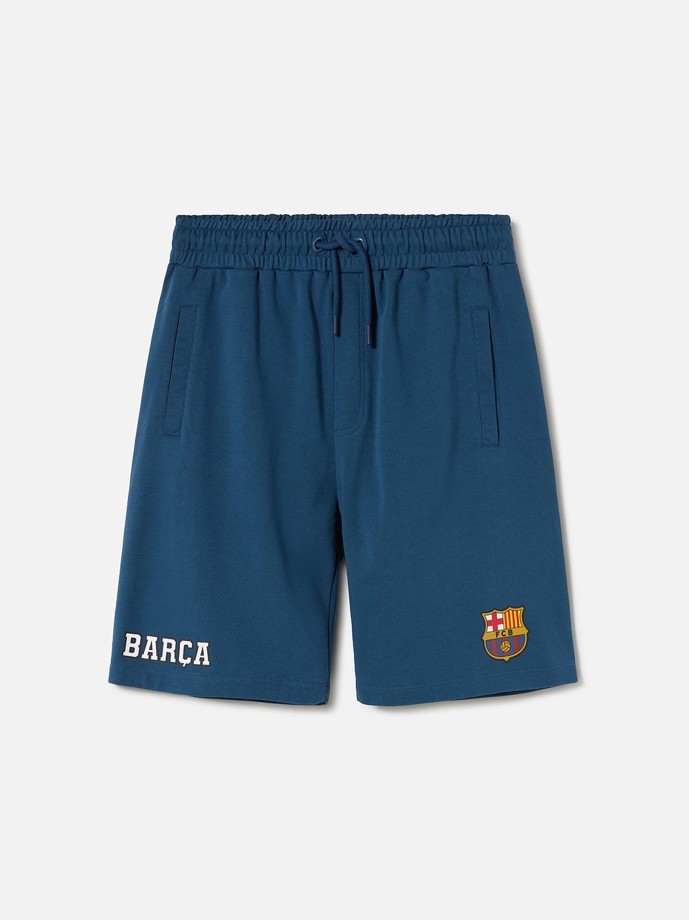 Blaue Barça-Shorts