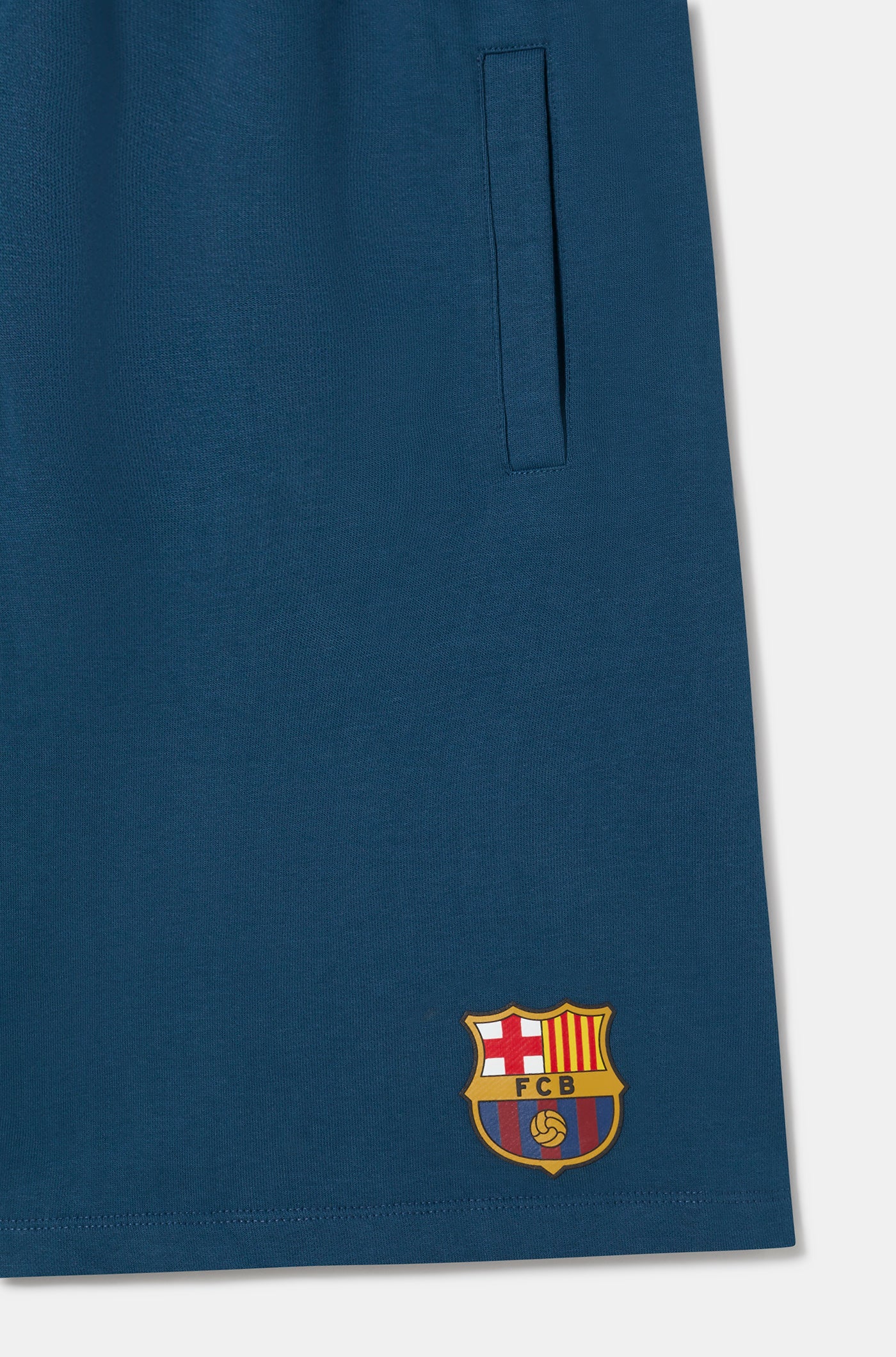 Blaue Barça-Shorts