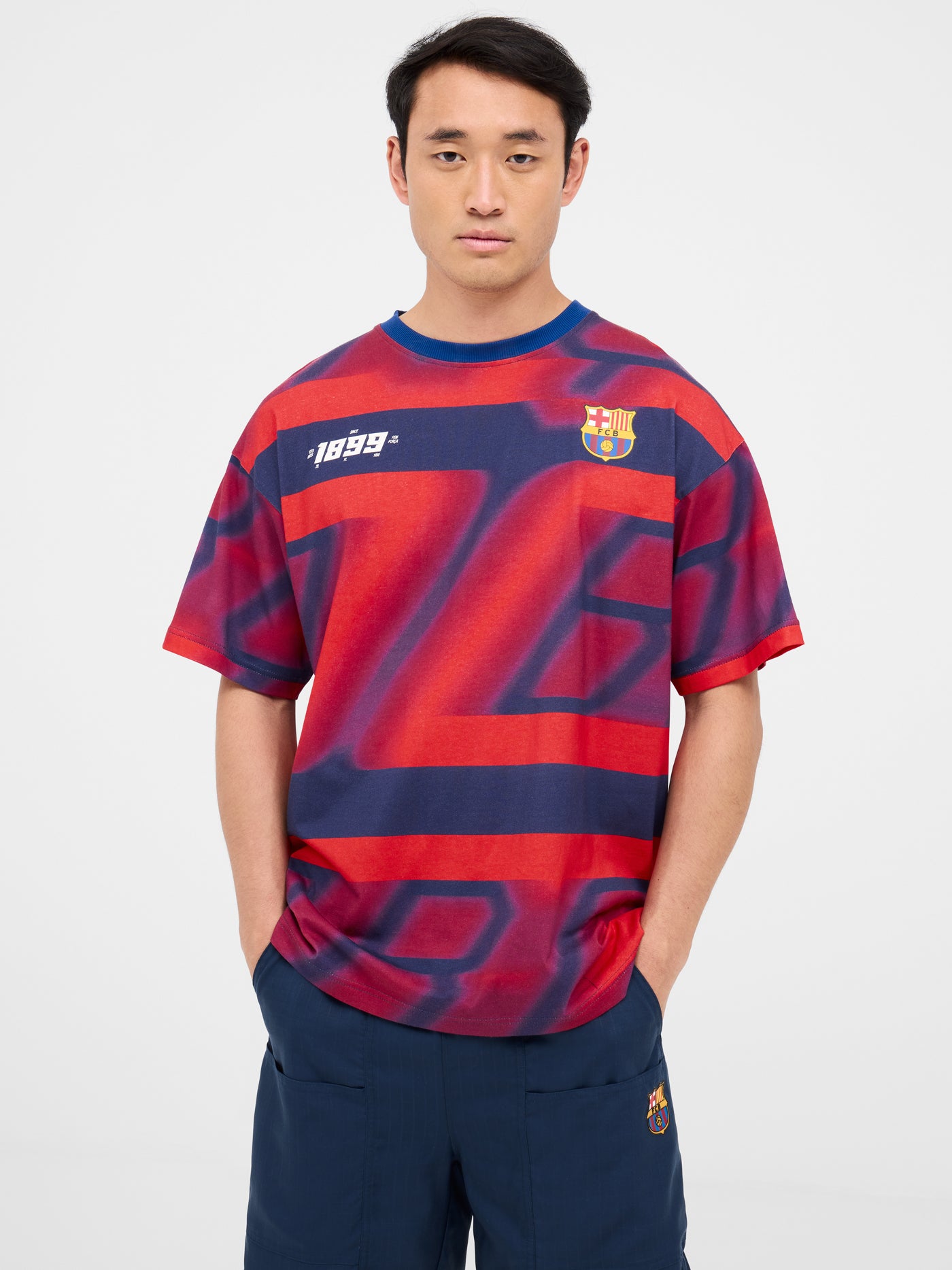 Samarreta màniga curta amb estampat Barça