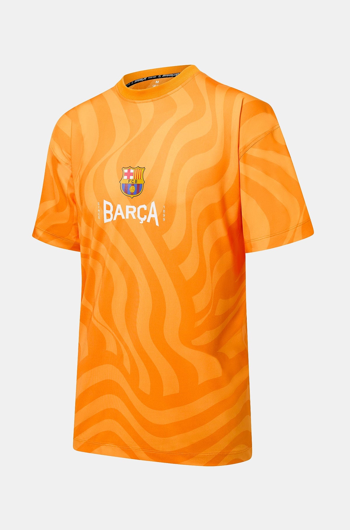 Camiseta de manga corta con trama Barça - Mujer