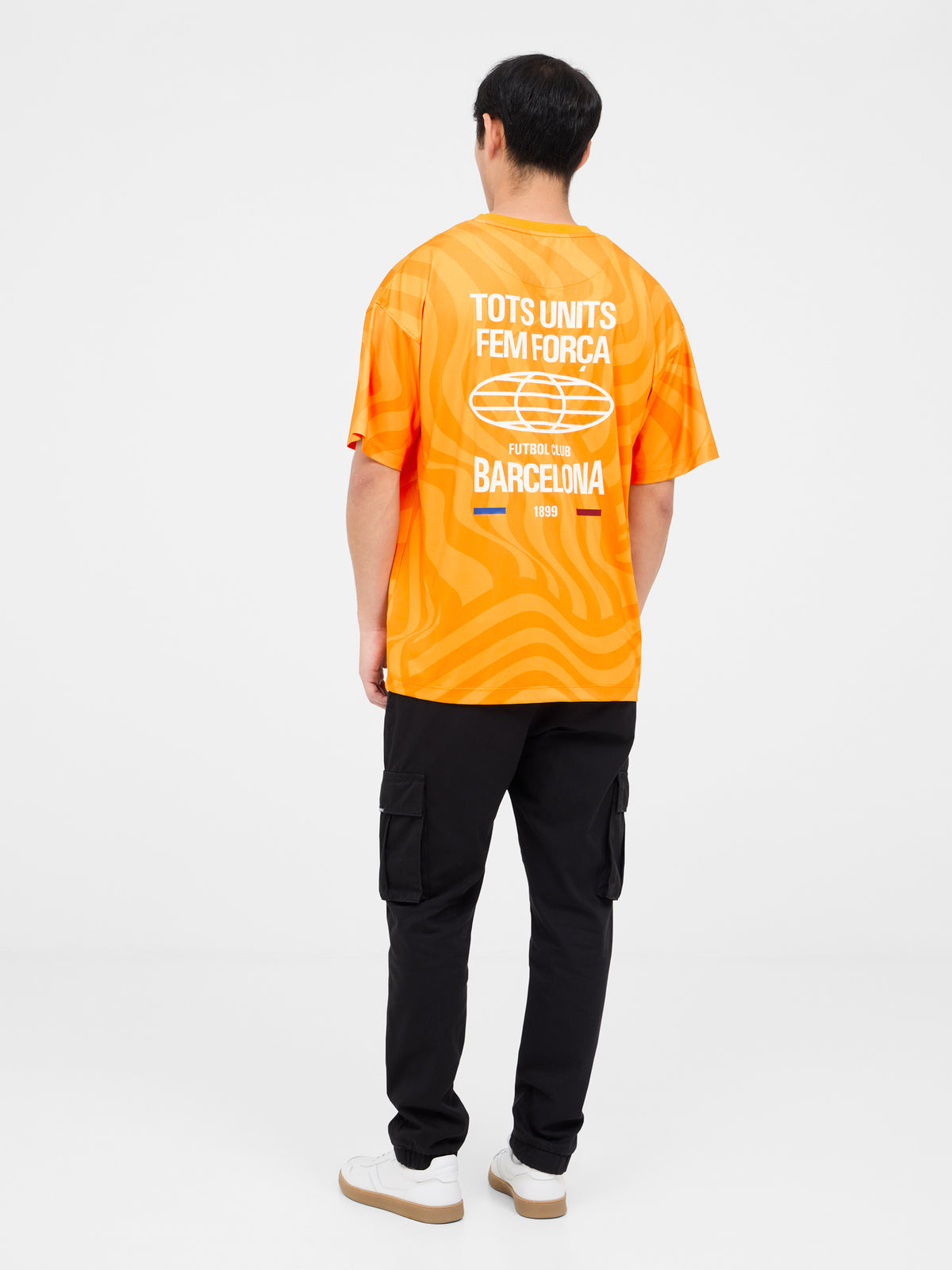 Samarreta de màniga curta amb trama Barça