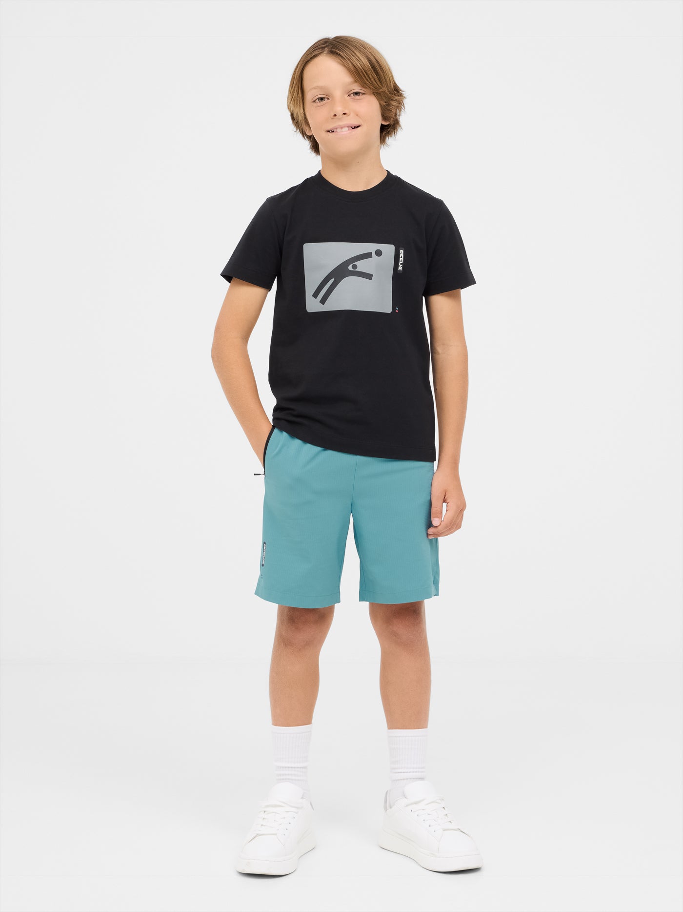 Schwarzes T-Shirt mit Barça-Motiv – Junior