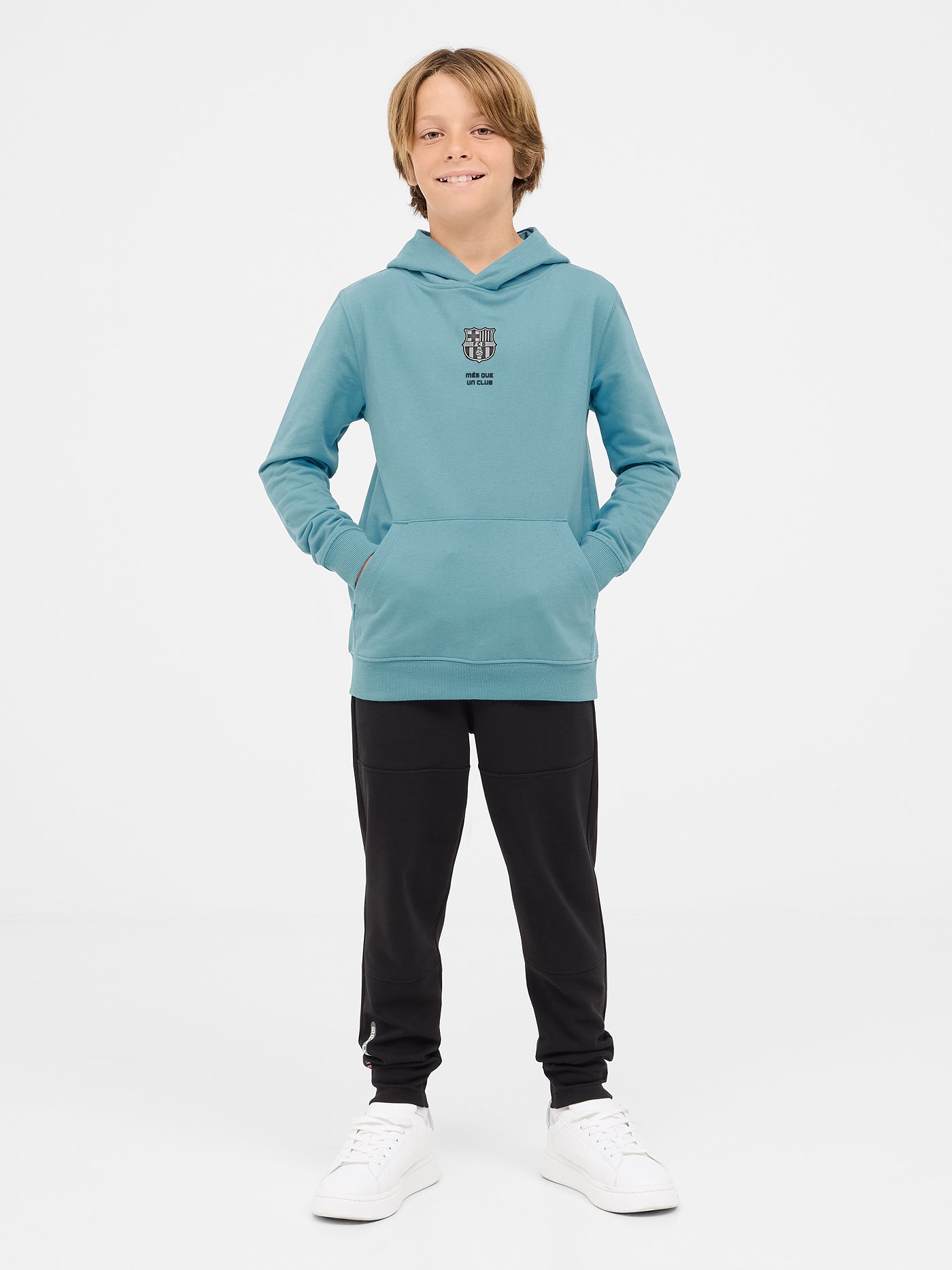 Kapuzenpullover blau Barça - Junior