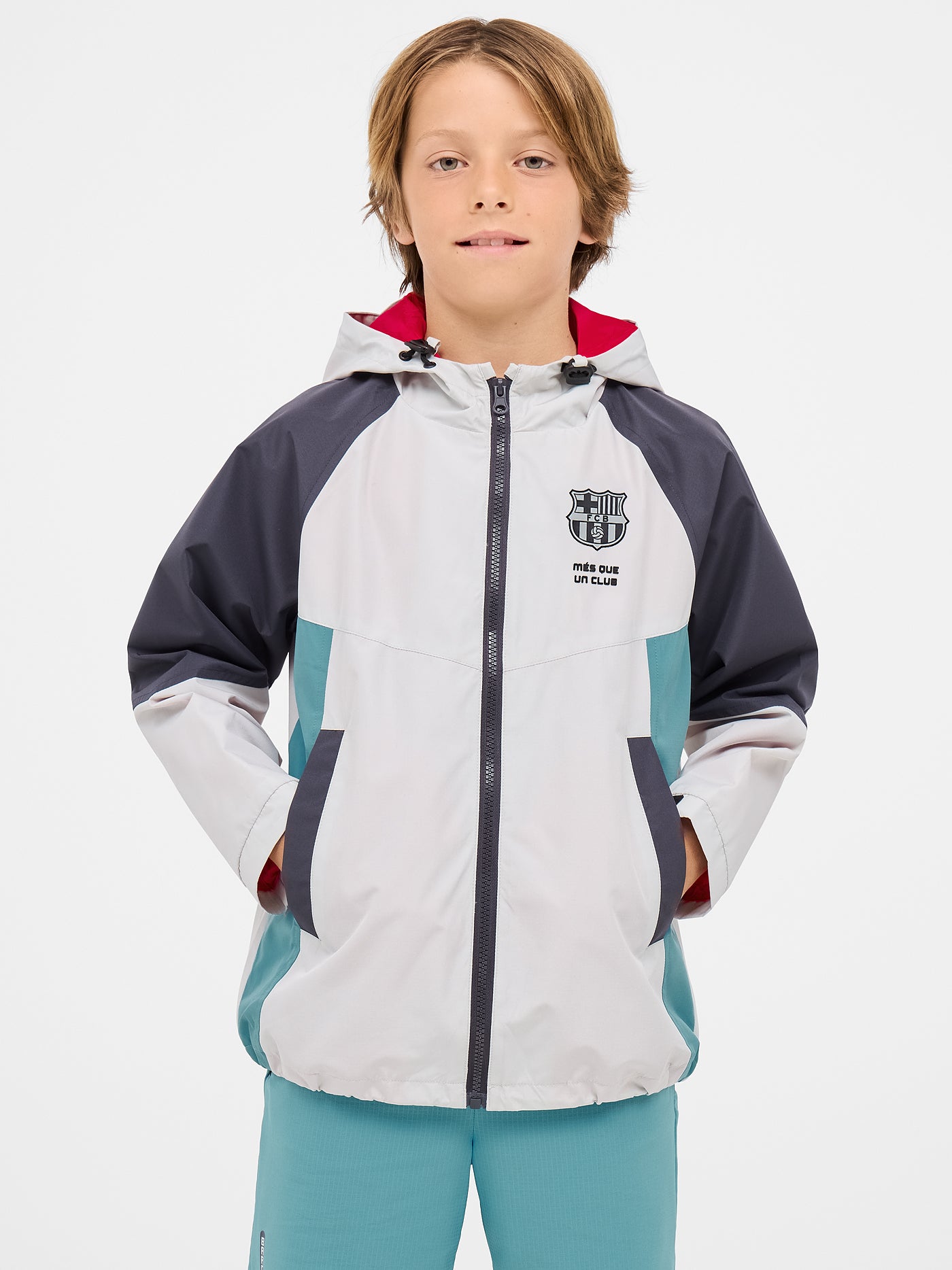 Barça lightweight hooded jacket – Junior