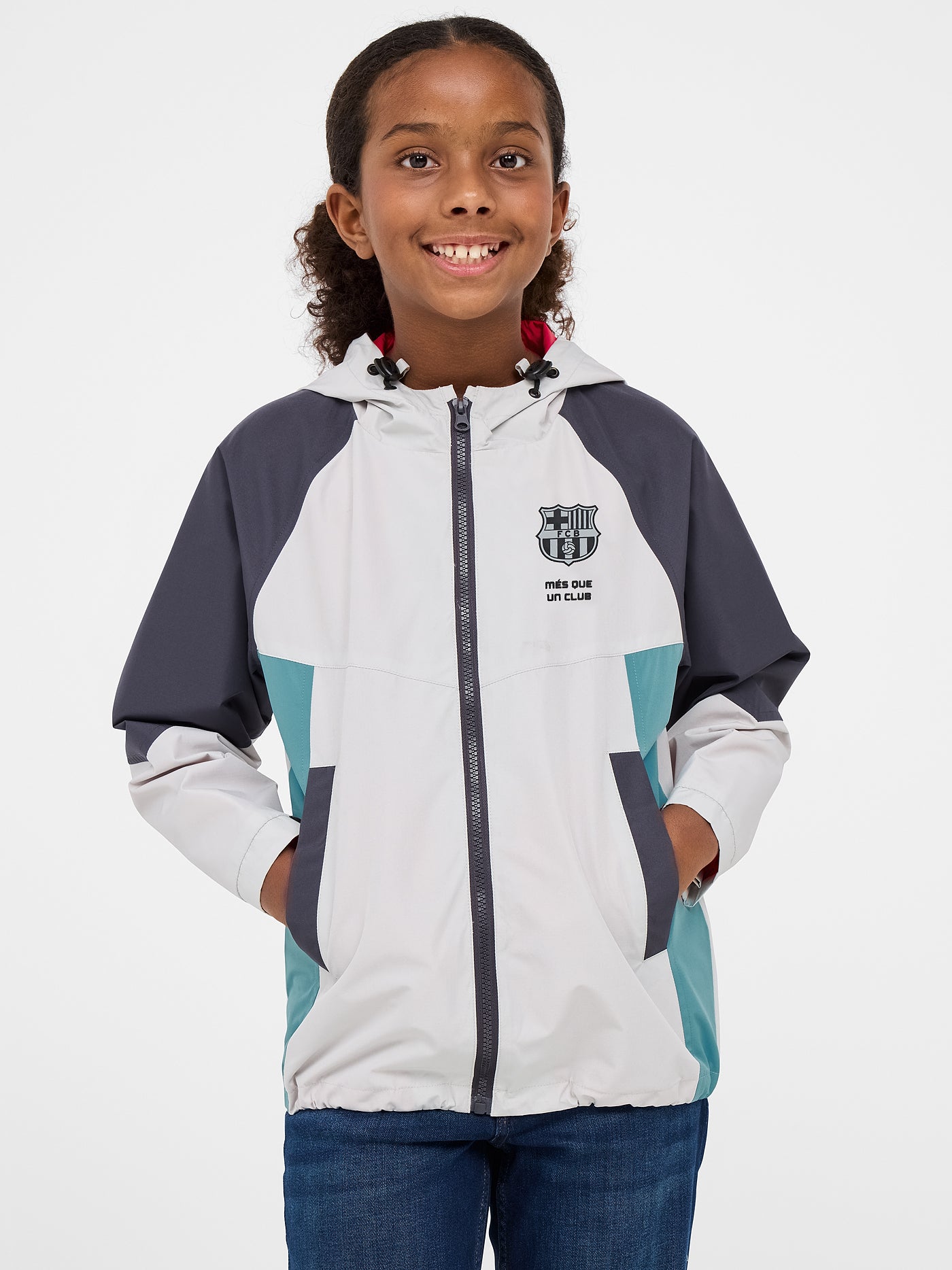 Barça lightweight hooded jacket – Junior