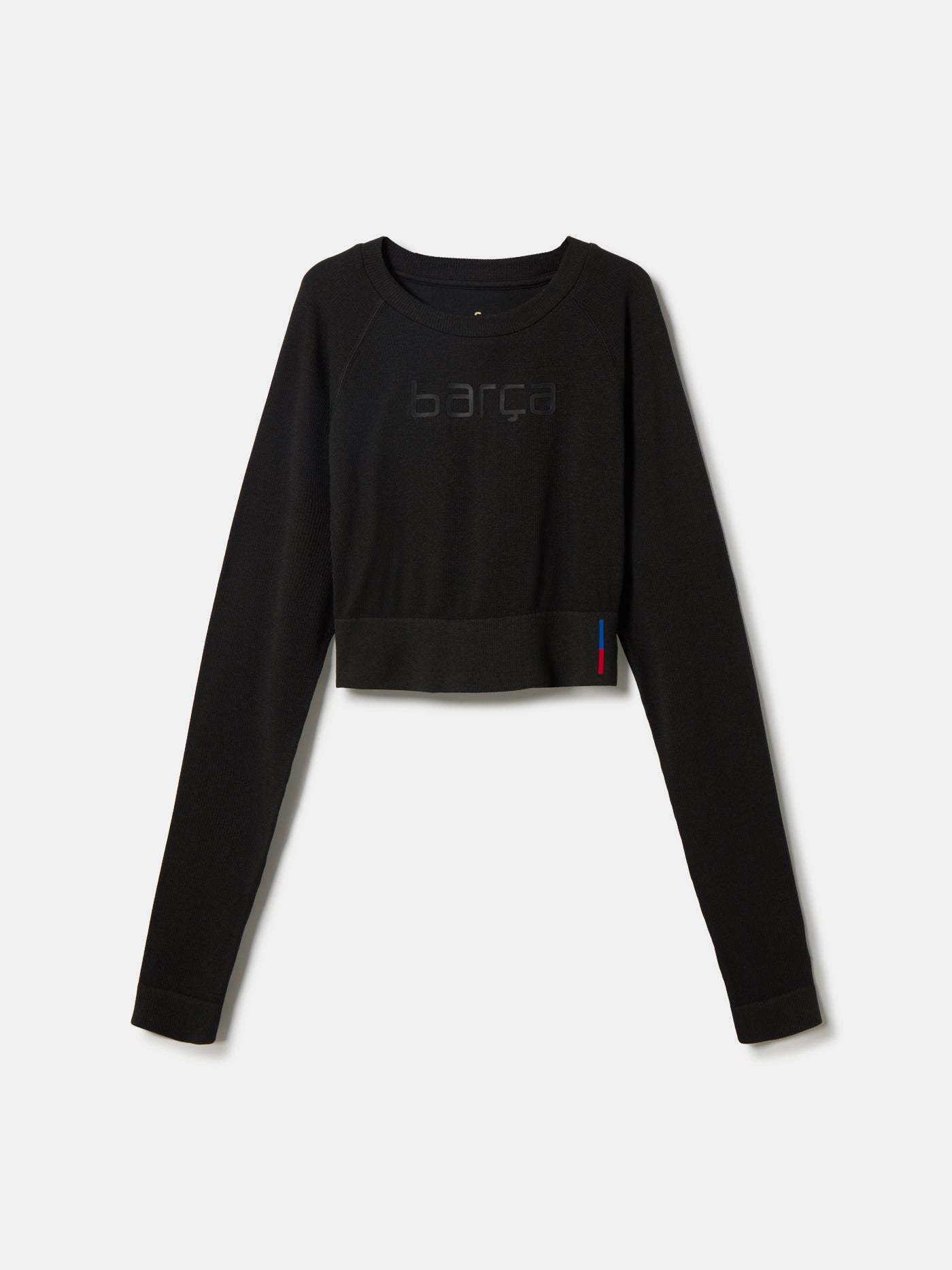 Crop top negro Barça - Mujer