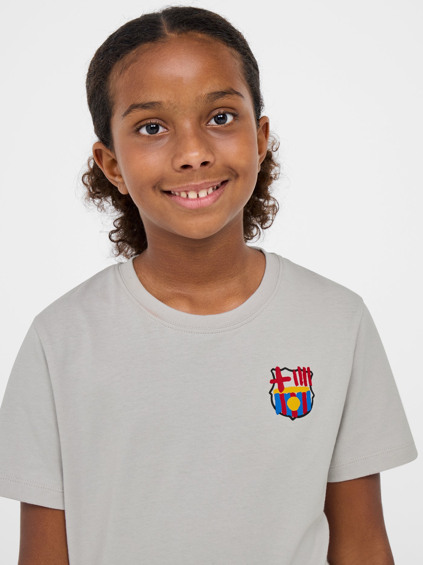 Camiseta gris Barça - Junior