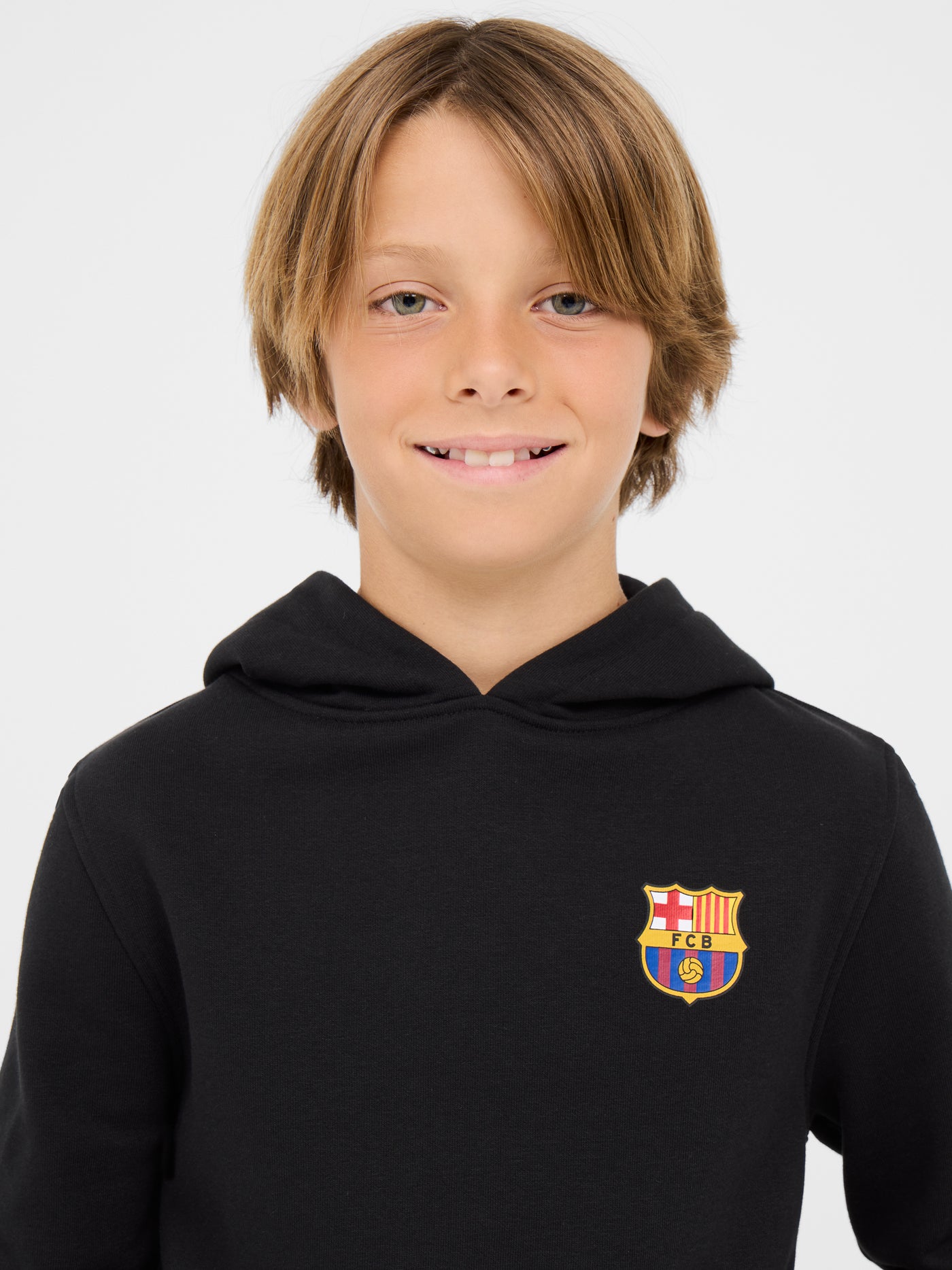 Kapuzenpullover schwarz trencadis Barça - Junior