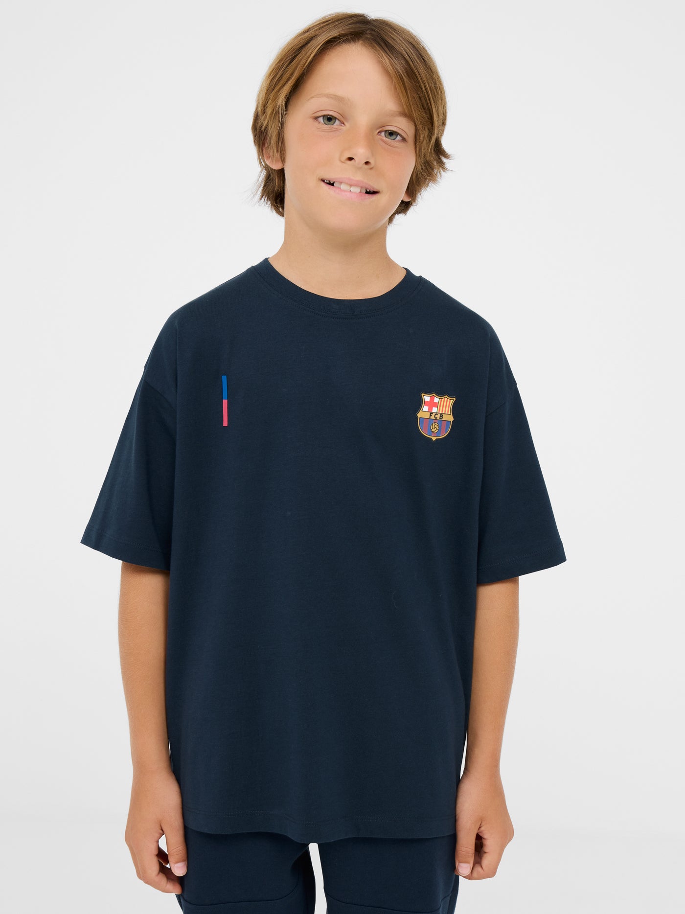 T-Shirt marine Barça - Junior