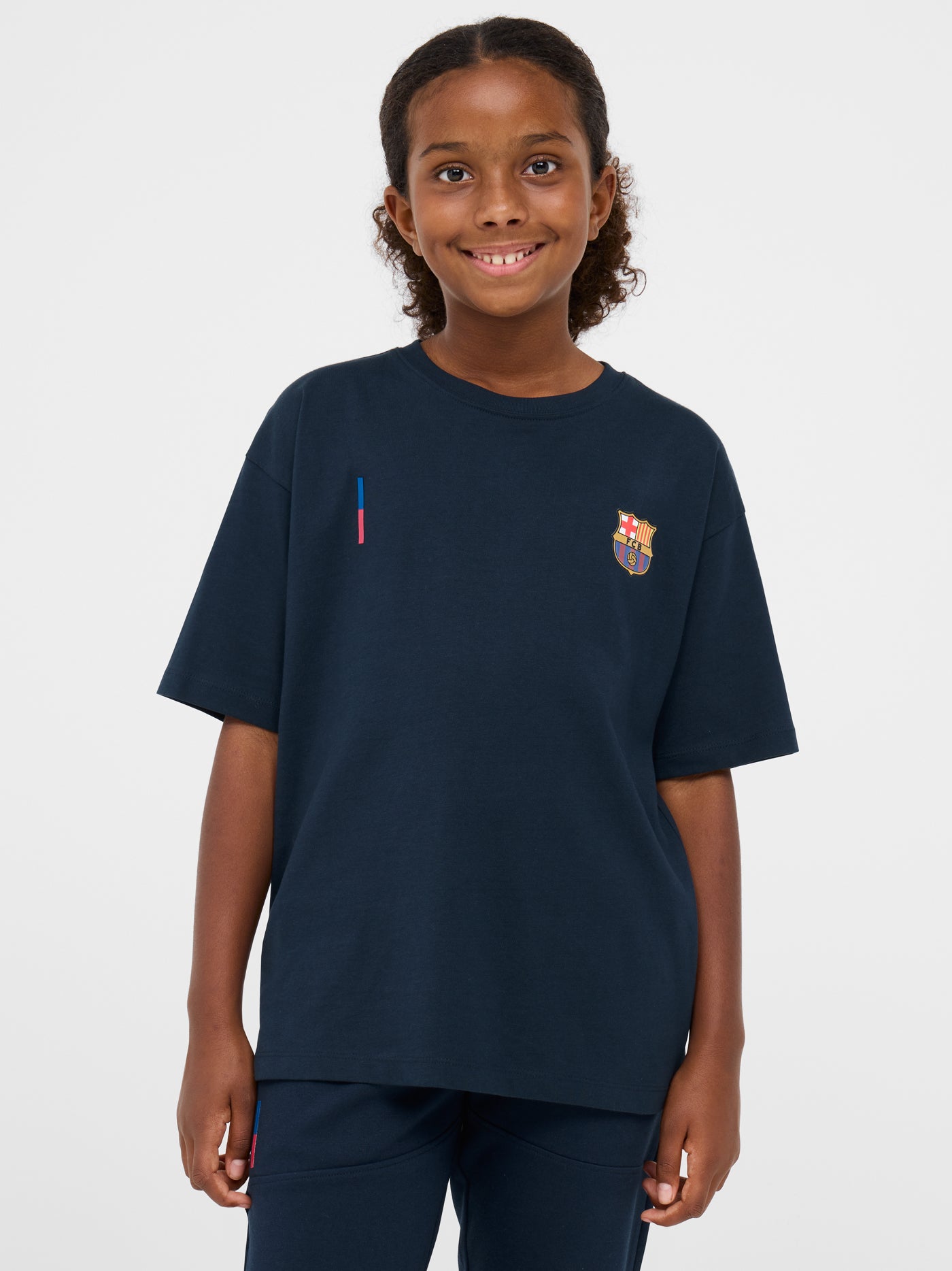 Marineblaues T-Shirt Barça – Junior