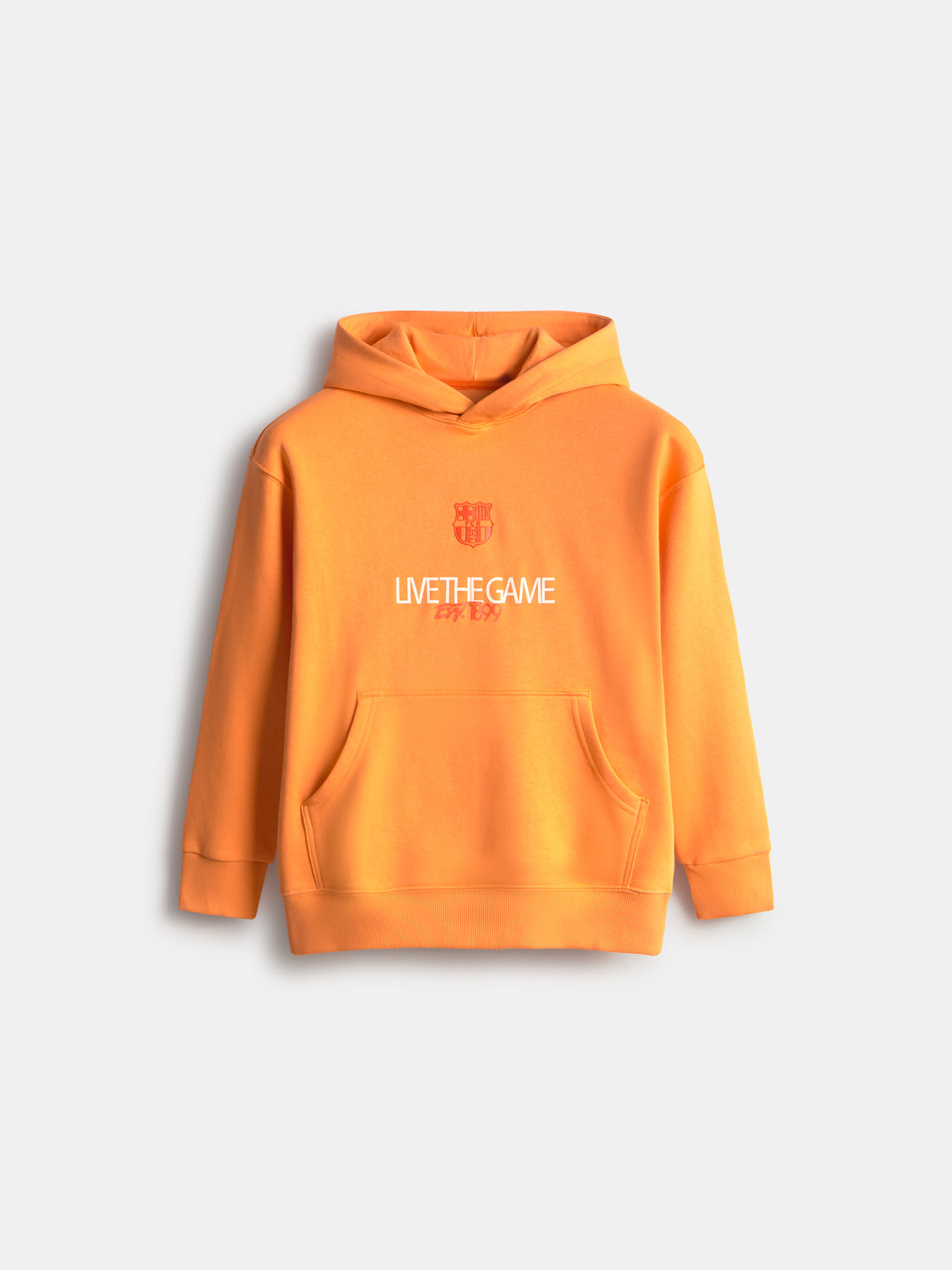 Hoodie Orange Barça Essentials - Junior