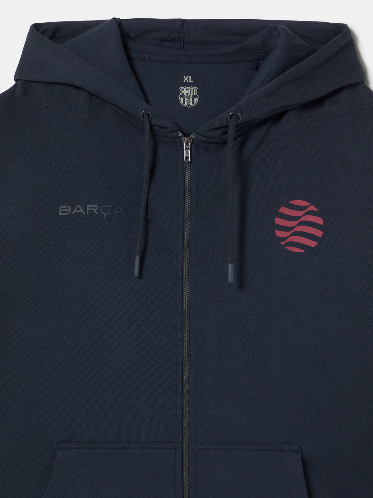 Sweat zippé bleu marine Barça Organic Goals
