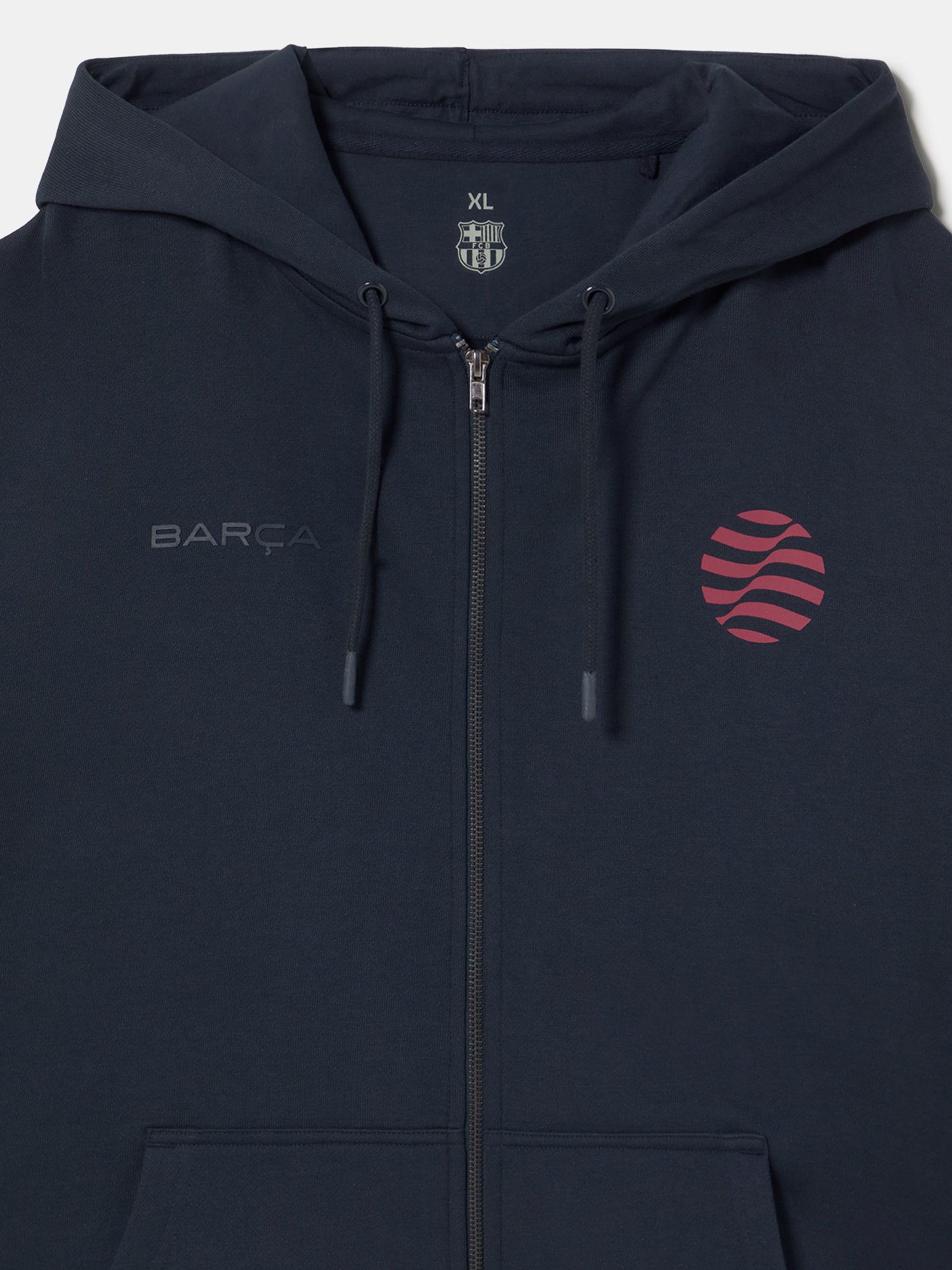 Sweat zippé bleu marine Barça Organic Goals