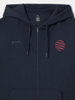 Sweat zippé bleu marine Barça Organic Goals