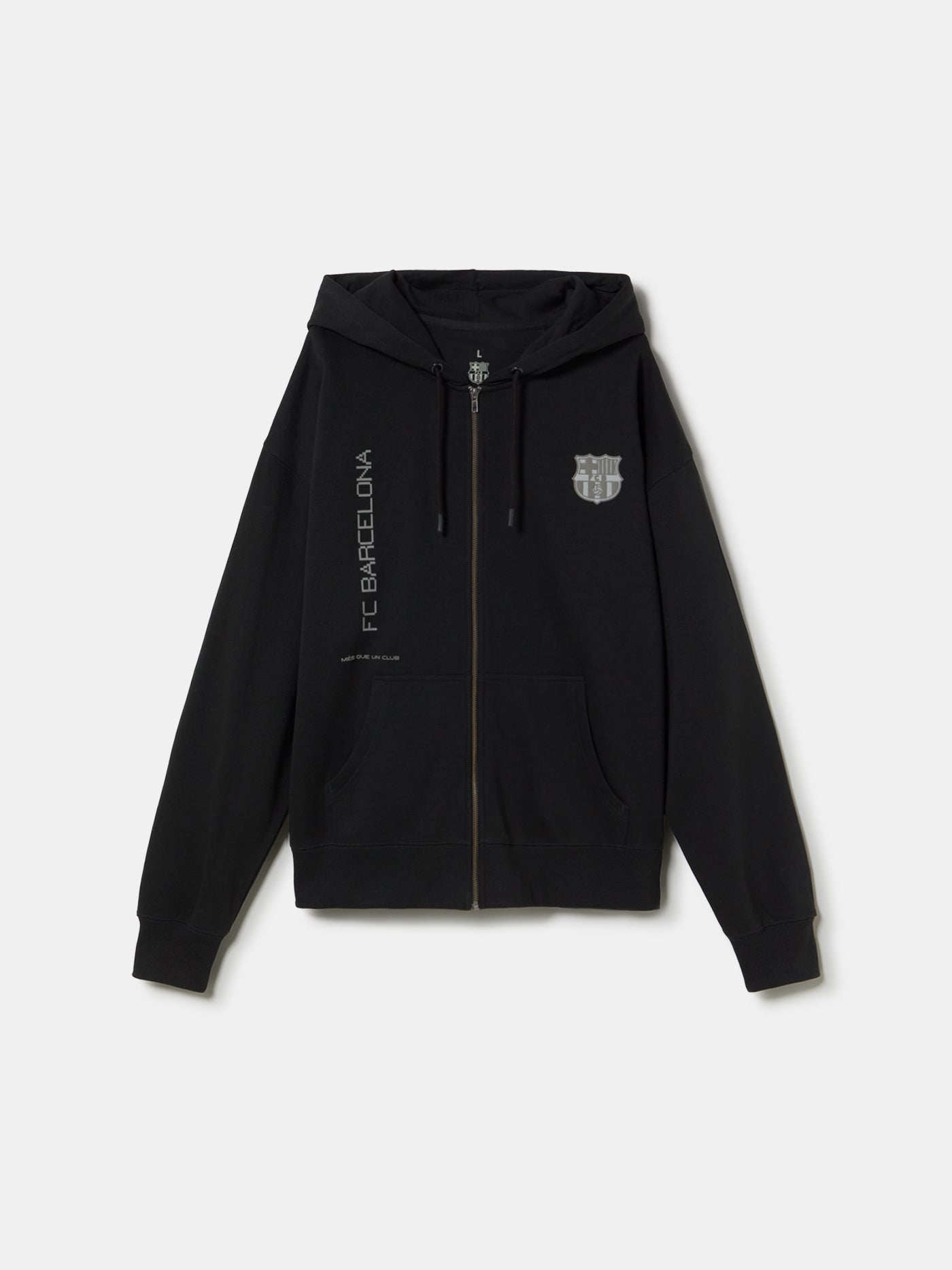 Hoodie Zip Black Organic Goals – Barça Official Store