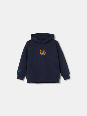 Sudadera Azul Marino Escudo Barça - Niño/a