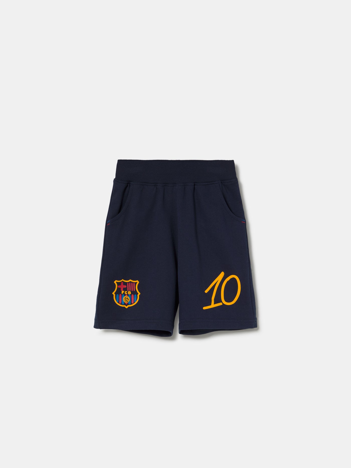 Pantalón Corto Azul Marino Escudo Barça - Niño