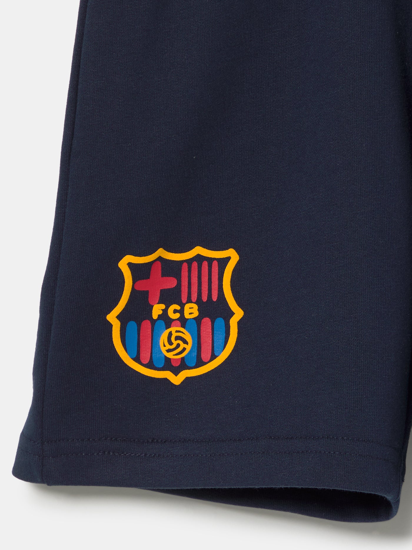 Pantalón Corto Azul Marino Escudo Barça - Niño