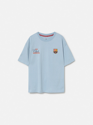 T-shirt Light Blue Fan Club Barça - Junior