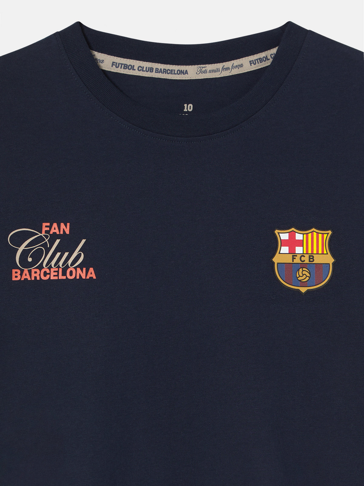 Camiseta Azul Marino Fan Club Barça - Niño/a