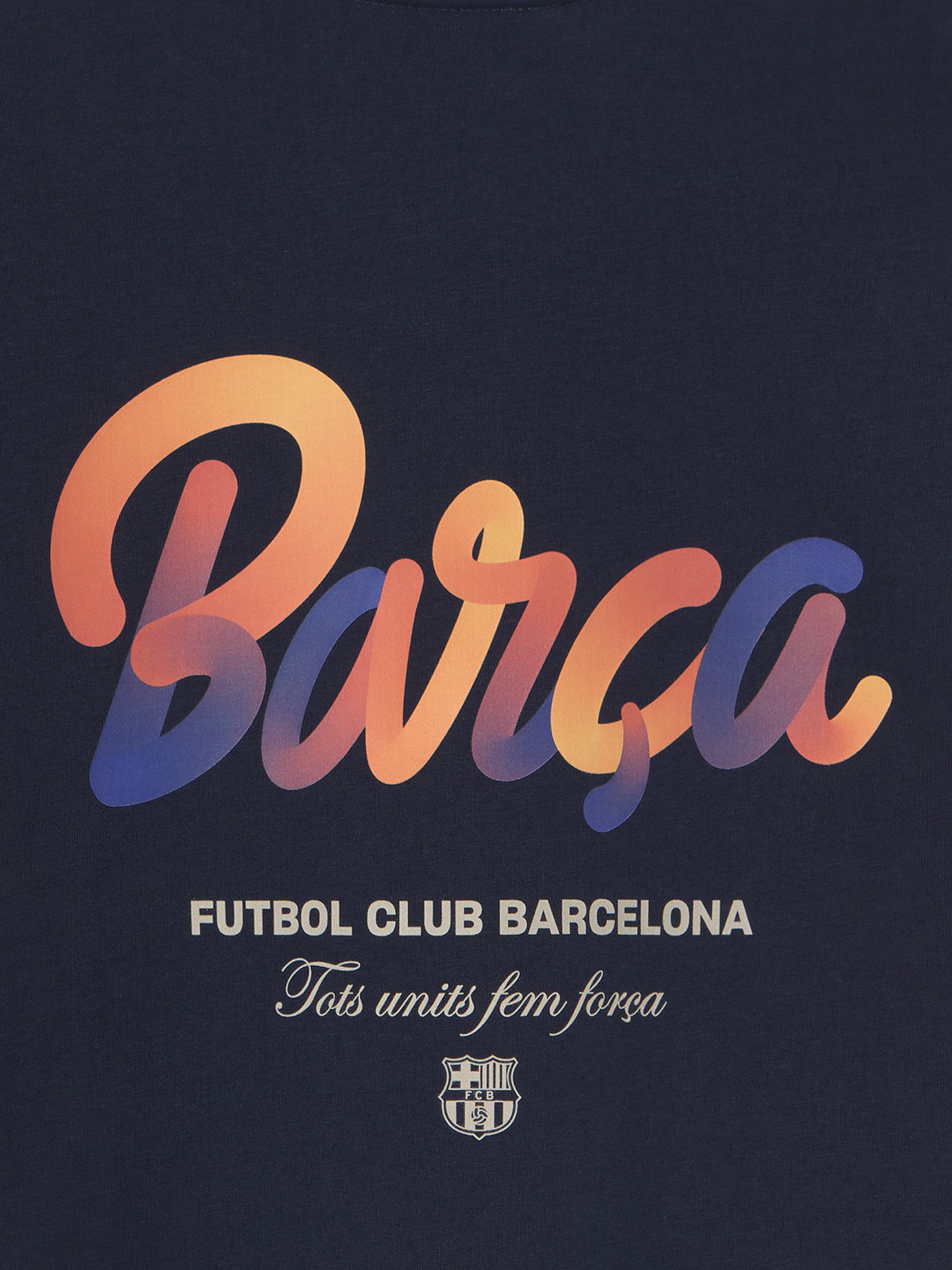 Camiseta Azul Marino Fan Club Barça - Niño/a