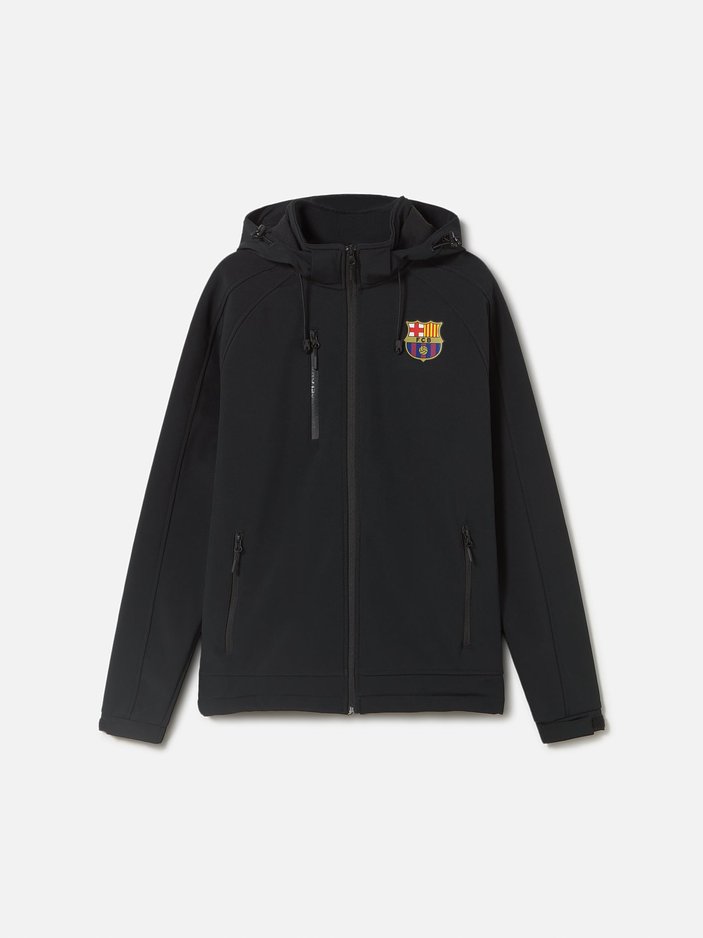 FC Barcelona Hooded black softshell jacket